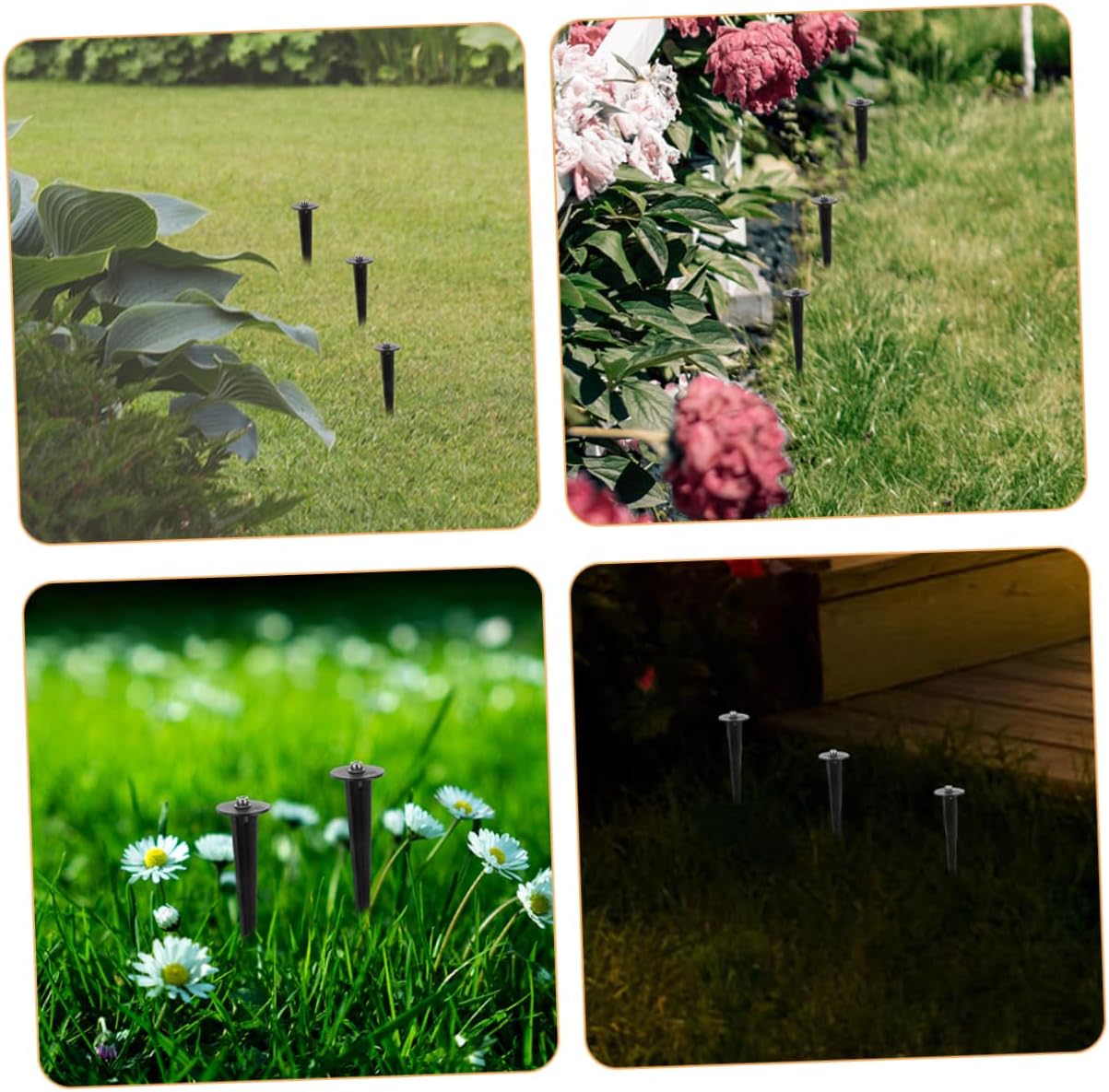 BESPORTBLE 30pcs Garden Lamp Stakes Outdoor Light Supports for Solar Pathway Lawn Lighting Lightweight Sturdy Easy Ground Installation for Use