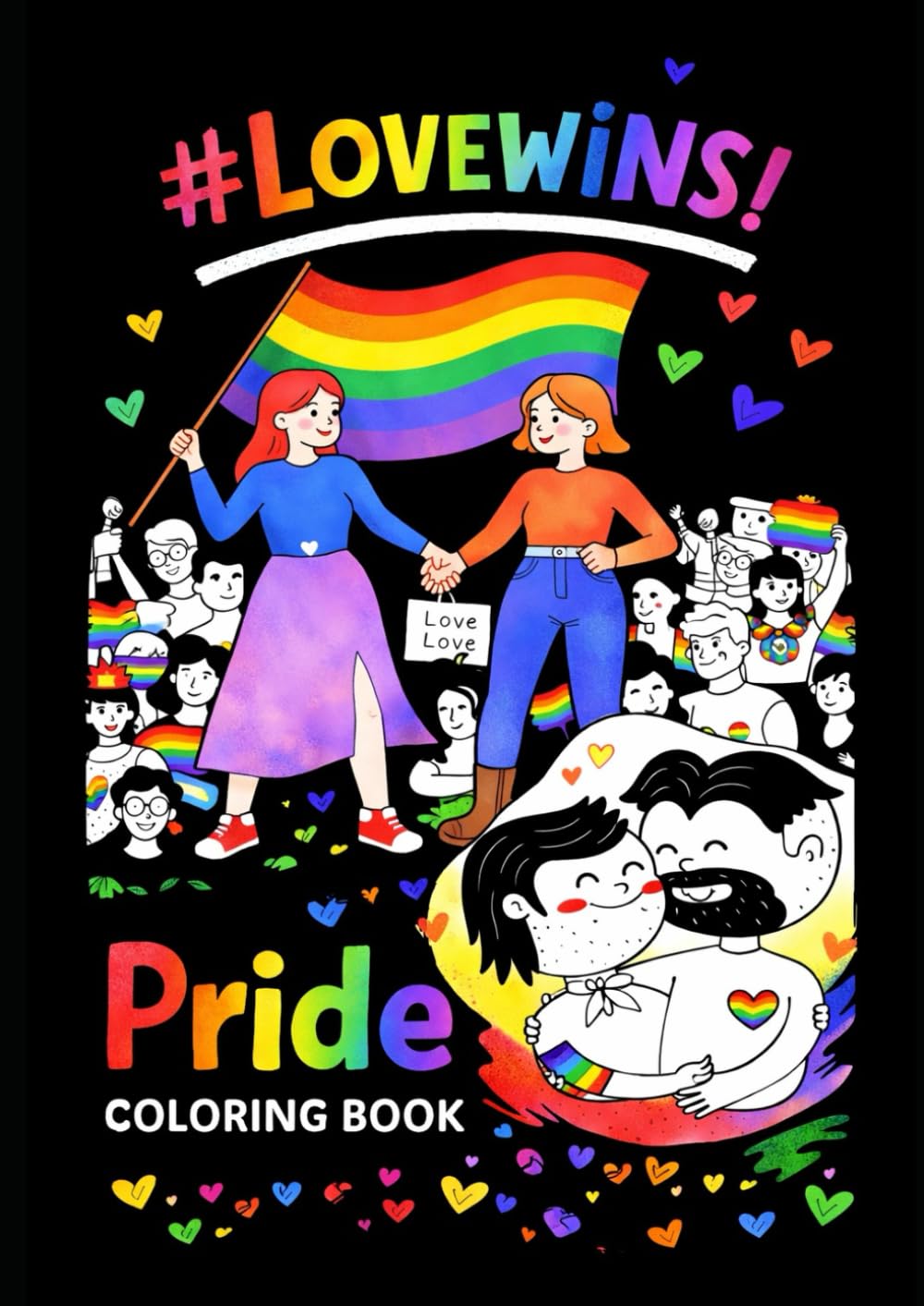Pride Coloring Book - colora il Pride - L’amore è amore: Un libro da colorare per celebrare identità, amore e libertà