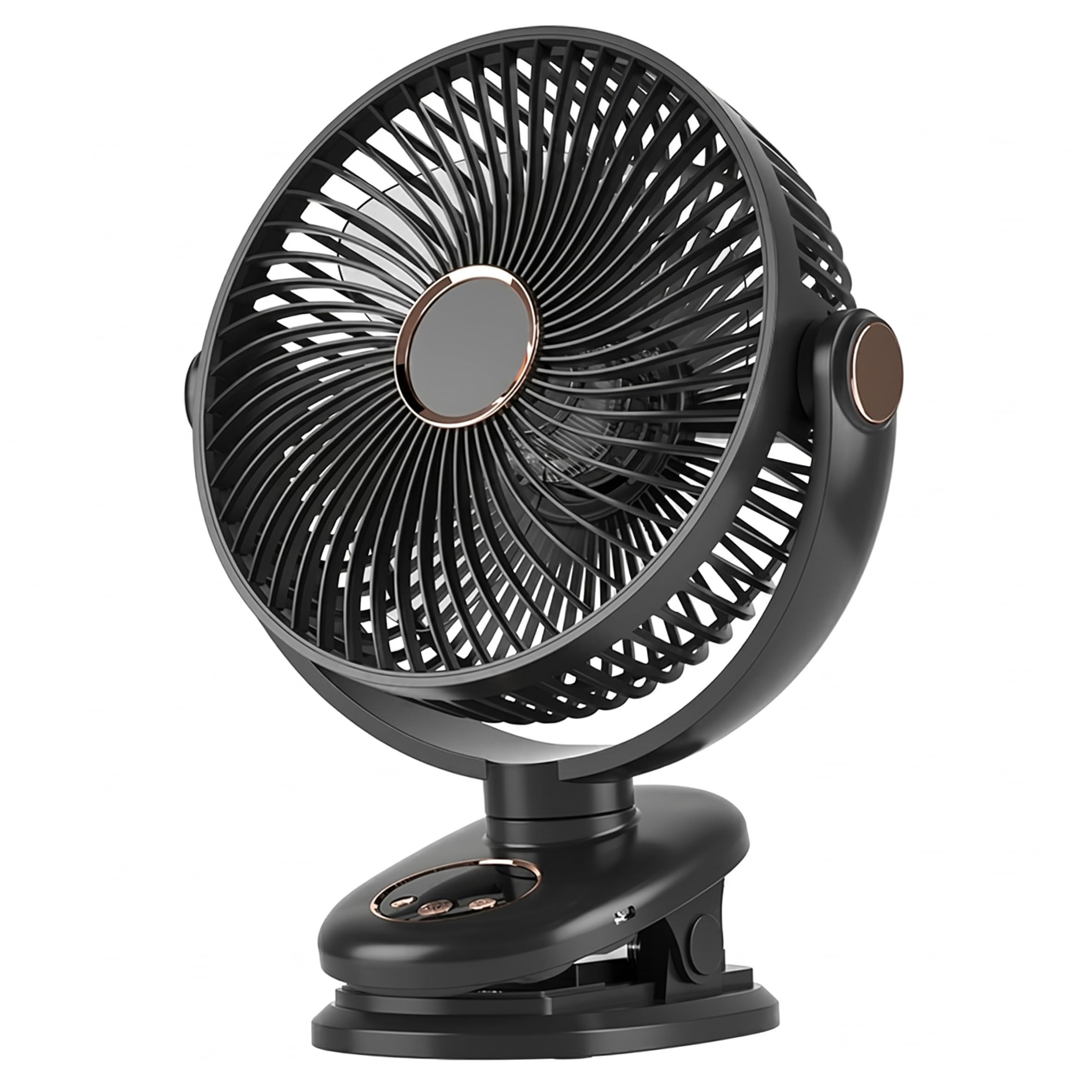 Goutdori Portable Clip on Fan Rechargeable Battery Powered, 3 Speed 720° Rotation Quiet Fan for Desk Stroller Portable Clip on, Rechargeable Battery, 3 Speed Stroller, Quiet Desk, 720 Rotatio