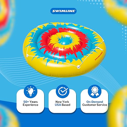 Vista 88 de SWIMLINE Original Pet Pawprint - Flotador de piscina – Tumbona de vinilo duradera para adultos y adolescentes – Divertido flotador de piscina