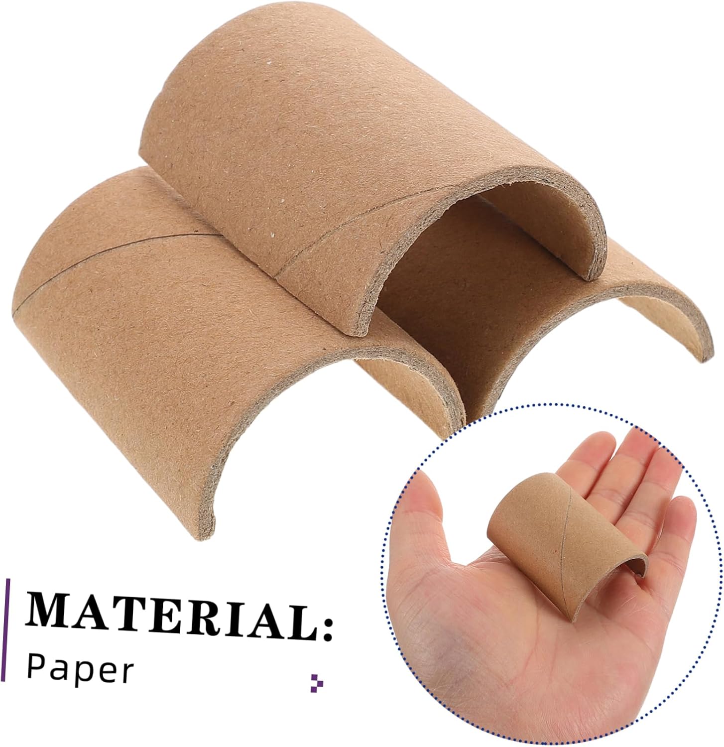 PLAFOPE 10pcs Educational Craft Paper Tubes Half-Round Cardboard Long Cardboard Tubes for Boys and Girls Car Track for Kindergarten Decor Social Development