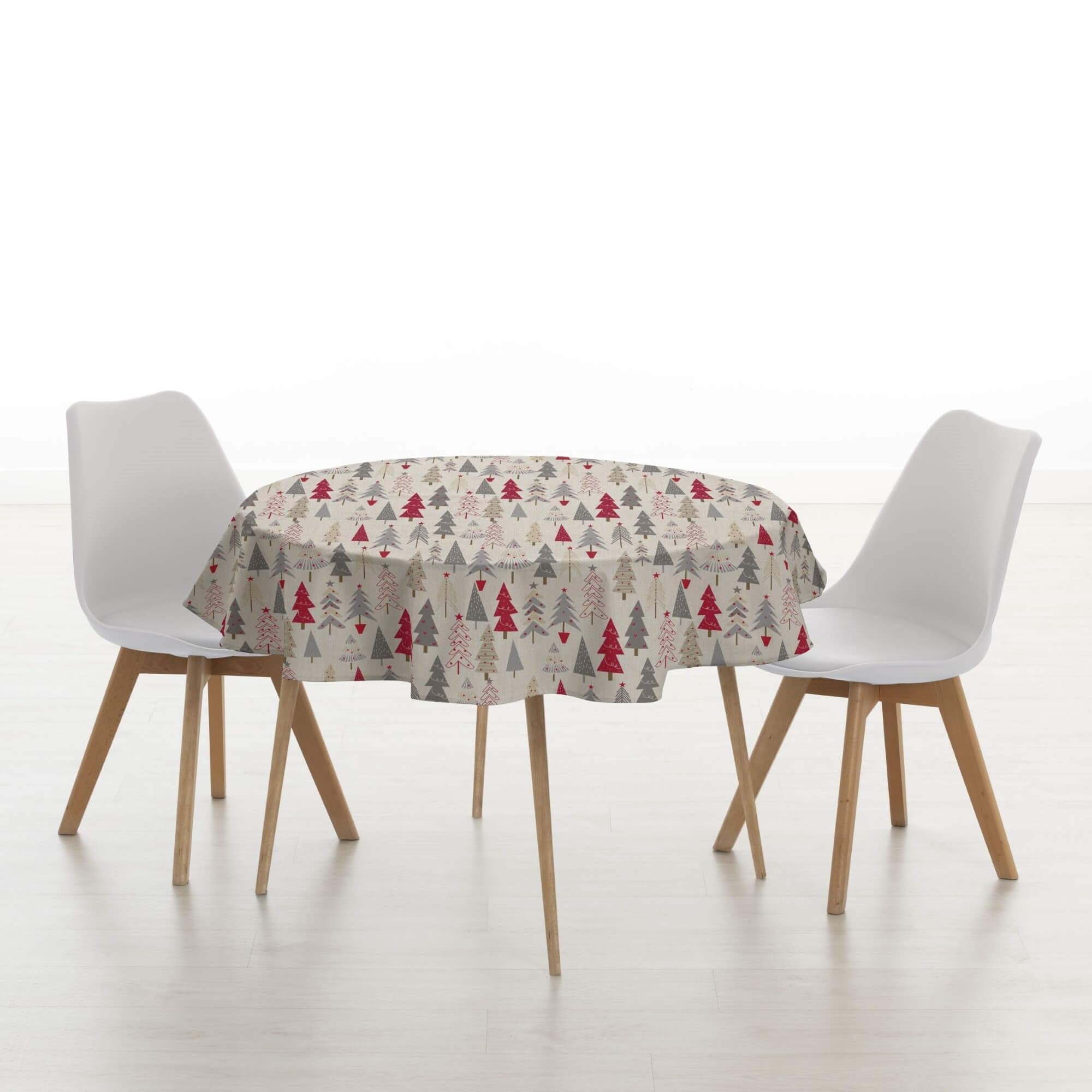 BELUM Runde Tischdecke – Durchmesser 100 Cm, Aus Harzbeschichteter Baumwolle, Wasserdicht & Fleckenabweisend