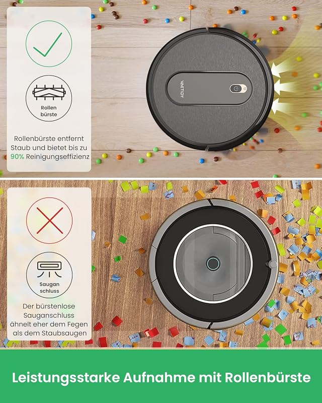 Vactidy Nimble T6 robotporszívó 2800 Pa szívóerővel, 120 perc üzemidő, Alexa és Google vezérlés