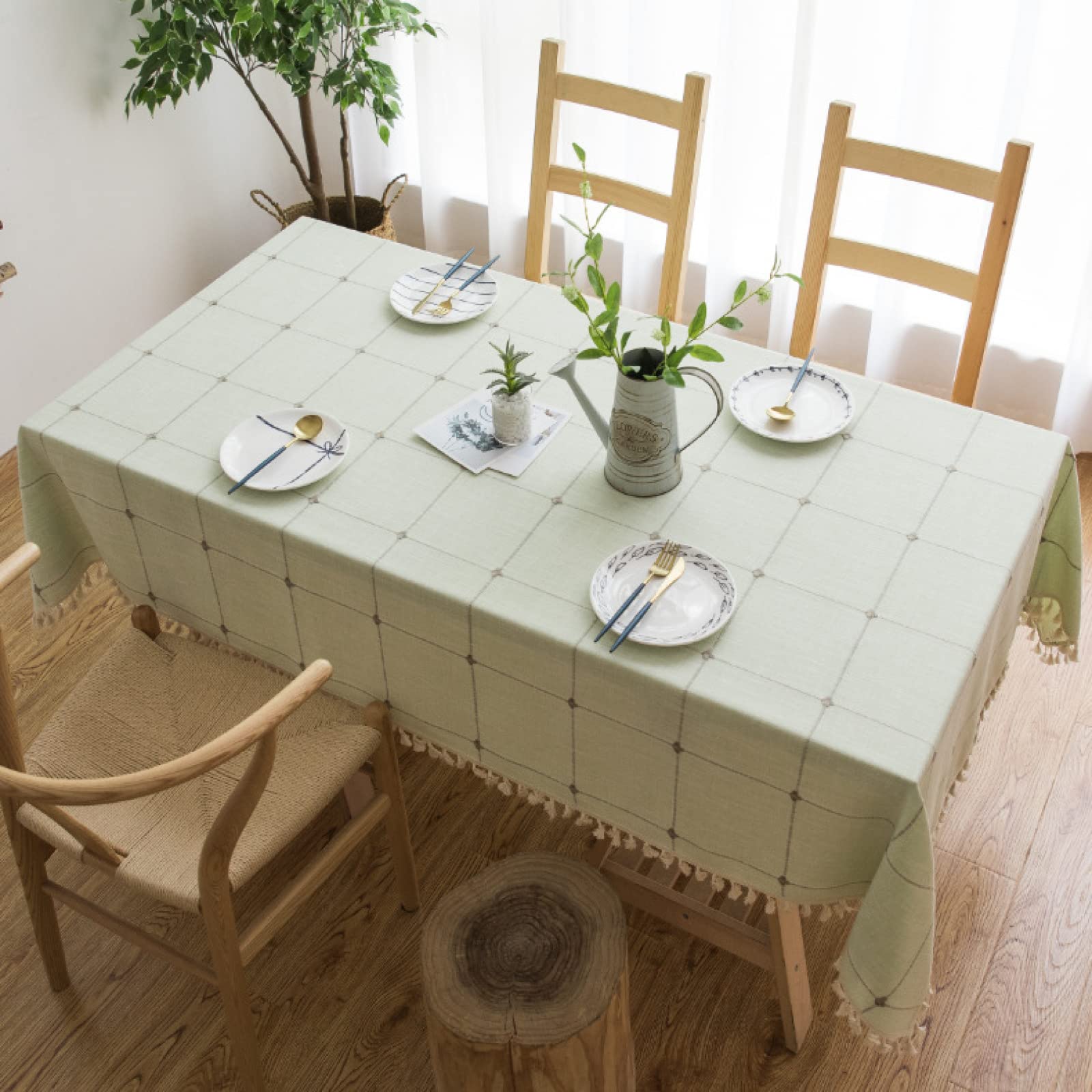 Nappe rectangulaire facile d'entretien coton résistant table banquet