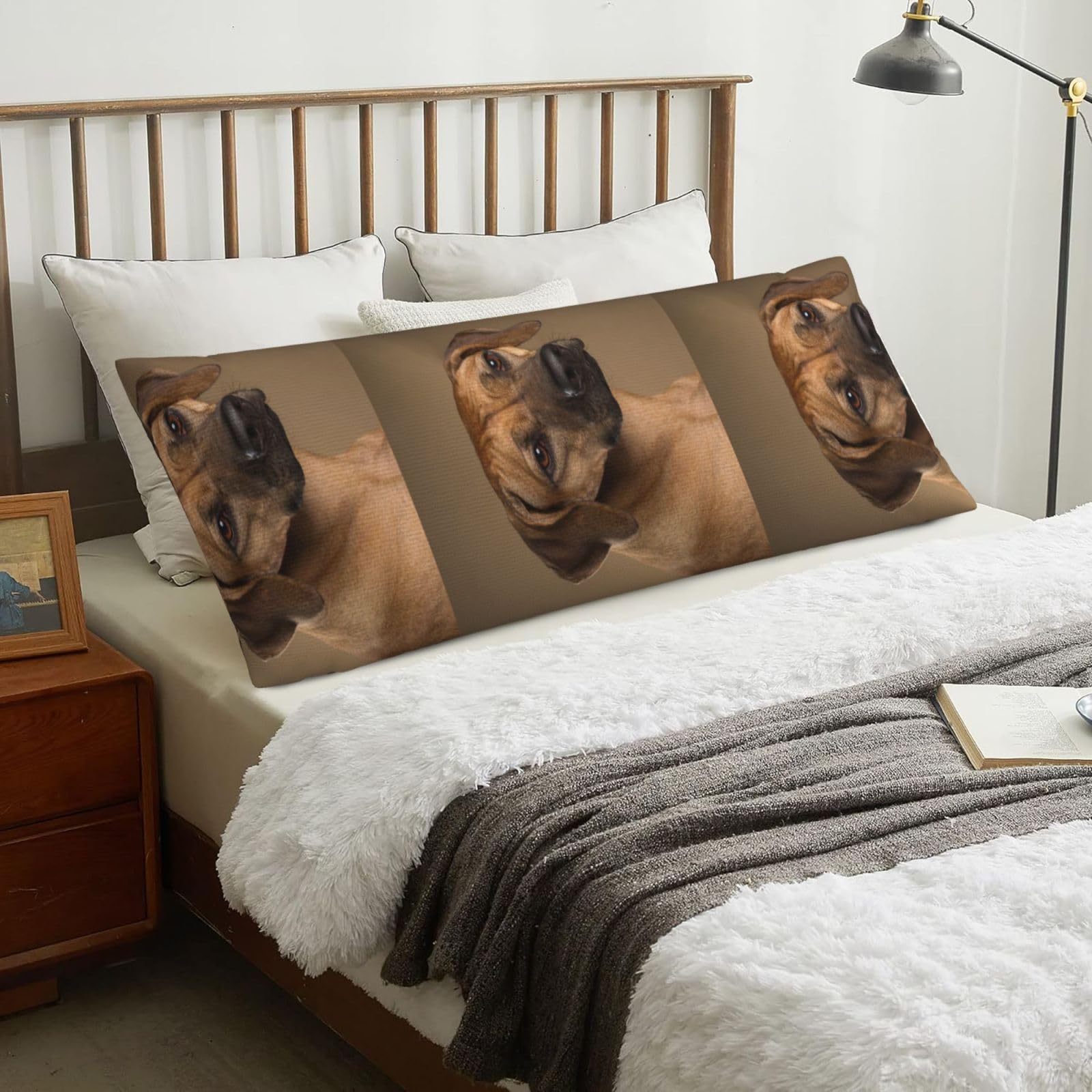 Rhodesian Ridgeback, Body Pillow Cover with Zipper,Long Body Pillowcase 20 x 60 in