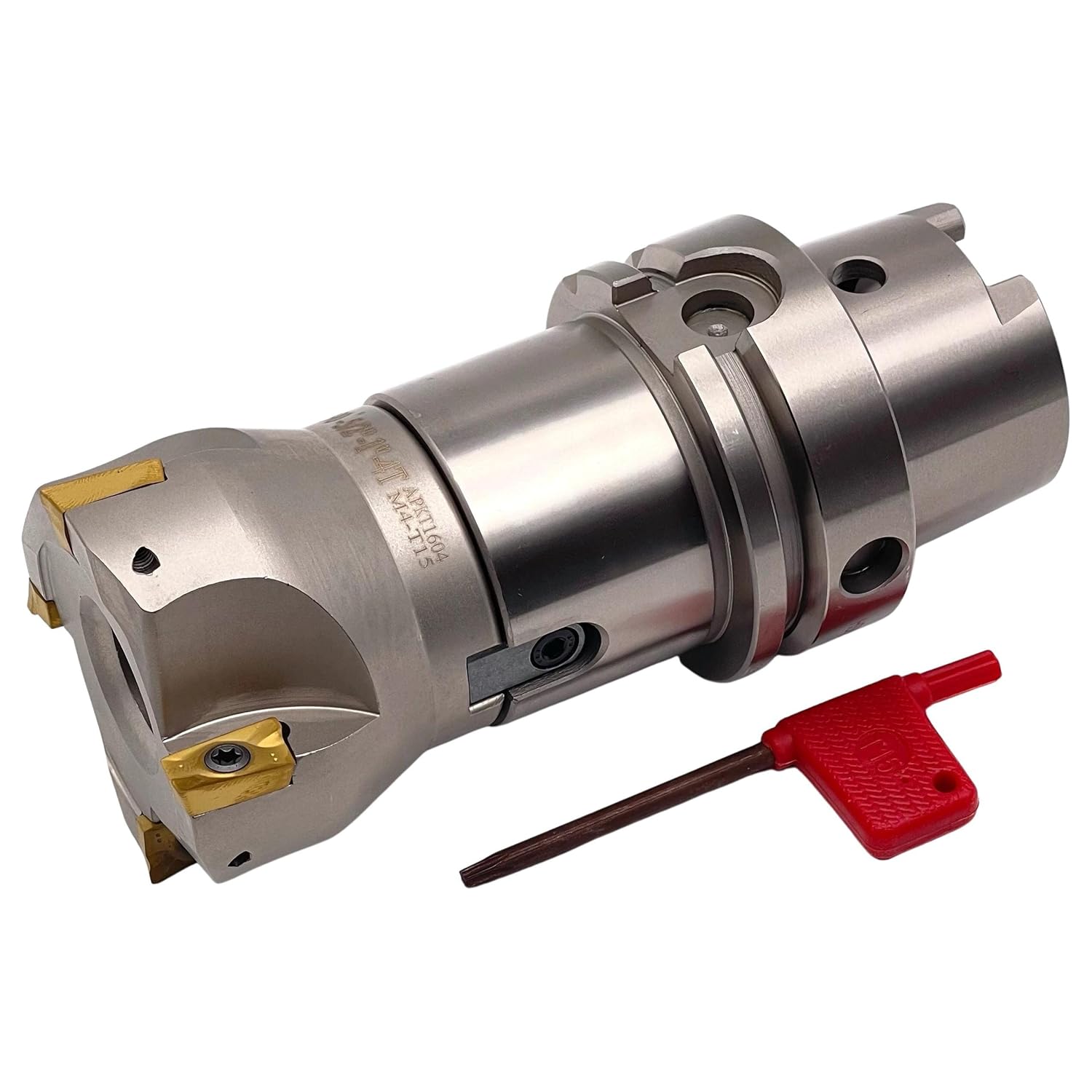 CME 2-1/2" 90° Indexable Face Mill w/ HSK63A Arbor, APKT1604 Inserts Included, 4 Flutes