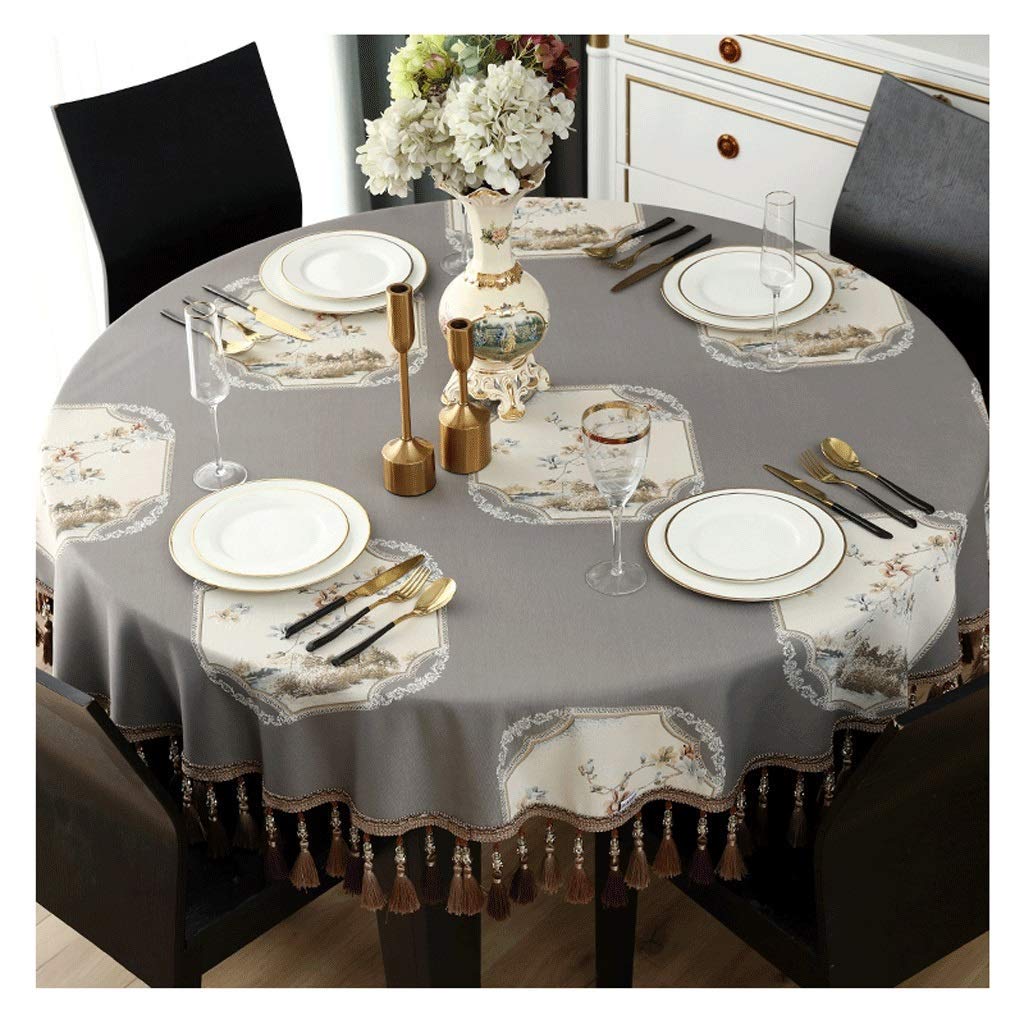 Nappe de grande table ronde diamètre 260cm idéale pour vos dîners de gala