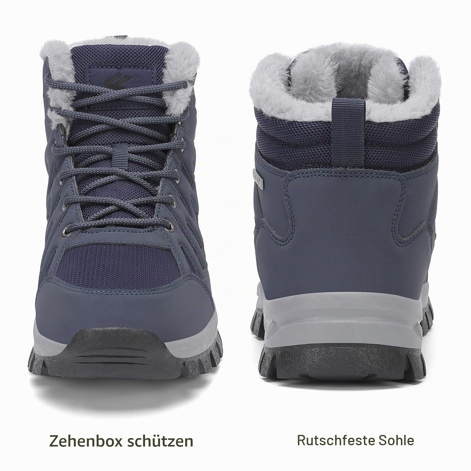 FLARUT Herren Winterstiefel Winterschuhe Schneeschuhe