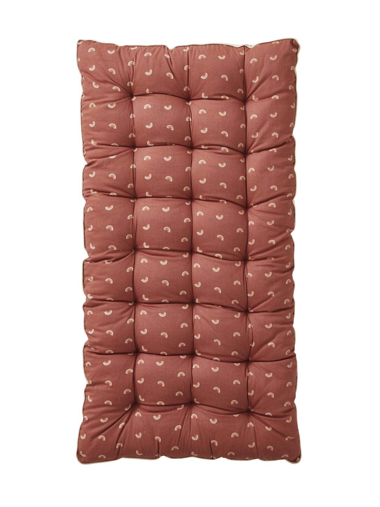 VERTBAUDET Matelas De Sol Arc-en-Ciel Bébé Coton Déhoussable Terracotta TU