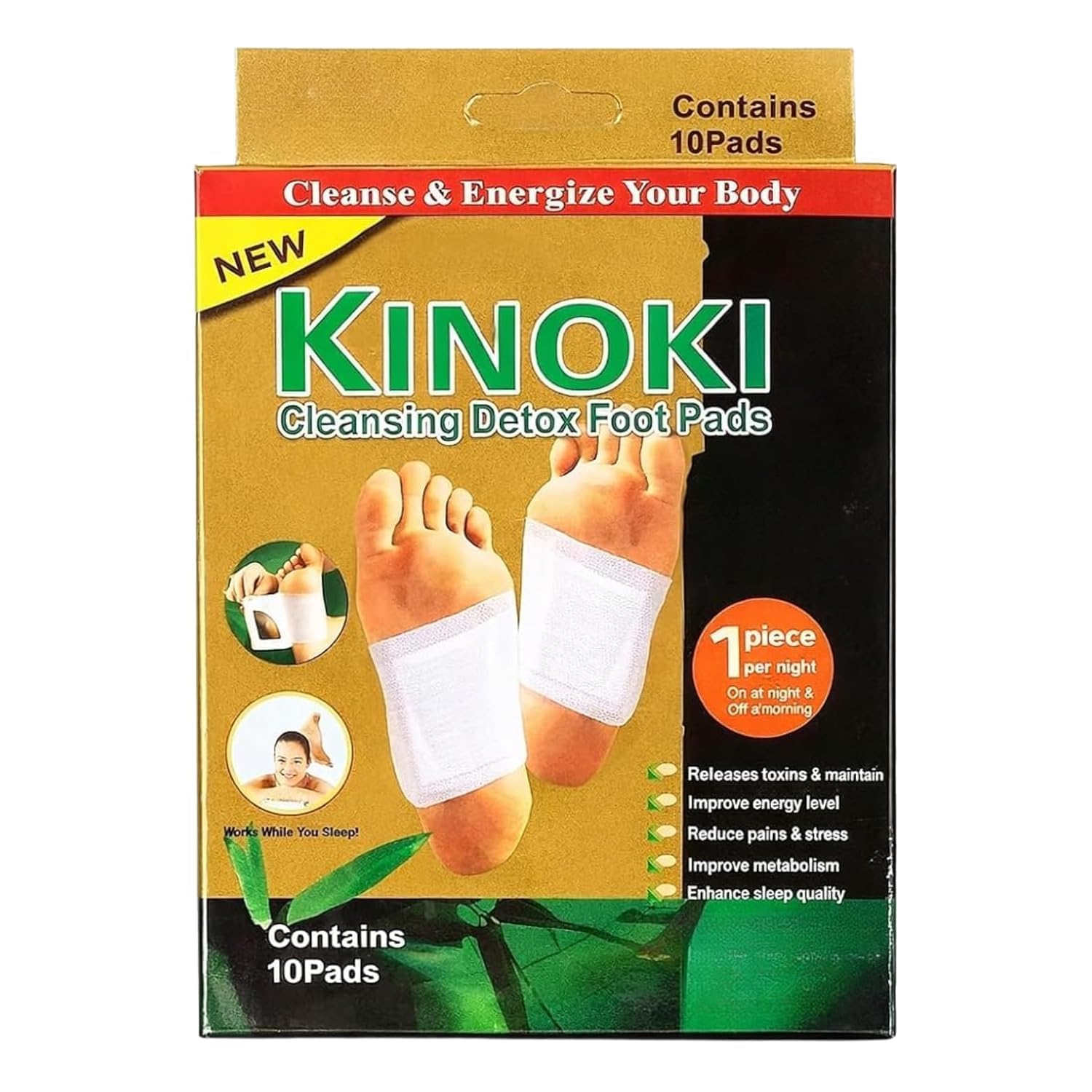 Kinoki Detox Foot Patch | Overnight Foot Care Pads for Relaxation And Tired Feet | Easy-to-Use Herbal Wellness Foot Patches for Men And Women (40 Pcs - Pack Of 4)-image-31