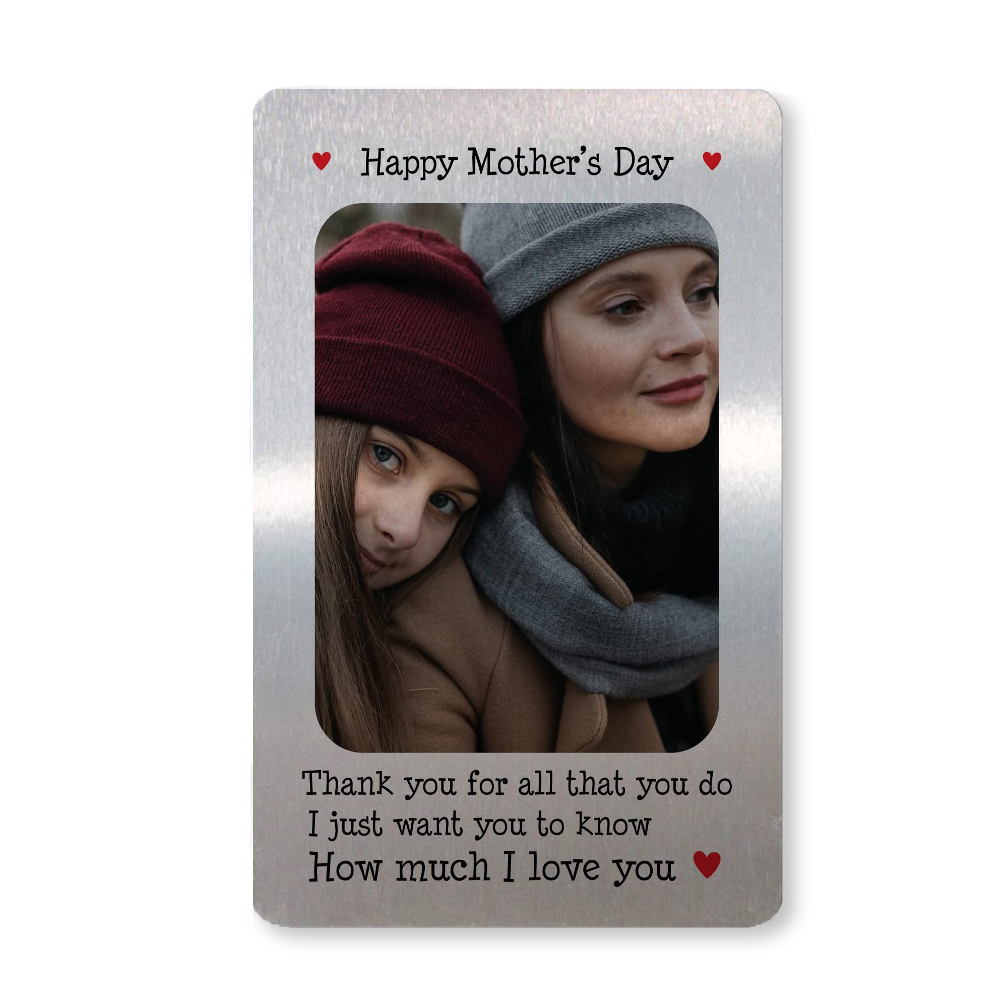 Personalised Gift For Mothers Day Metal Card Love Gift Mum Gift For Daughter Son