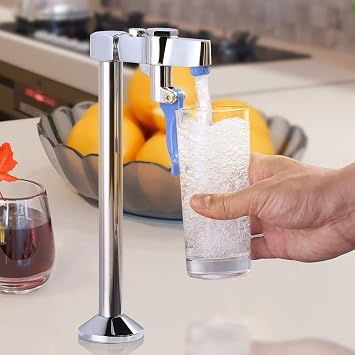 Glass Filler, iVIGA Deck Mount Chrome Glass Filler Faucet Station Water Station G1/2 Male Shank with Adapter for Hotel Restaurant Bar Dining Hall
