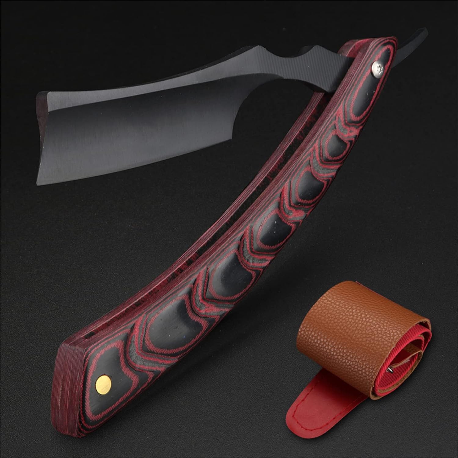 Vintage Old Style Straight Edge Stainless Steel Barber Razor Wooden Handle Folding Shaving Knife Hair Removal Tools