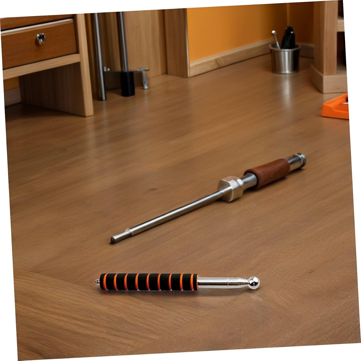1. Telescopic Rod Hammer Sound Tool for Wall Inspection Lightweight Hollowing Drum Hammer for Home Use Durable Design for Accurate Checks