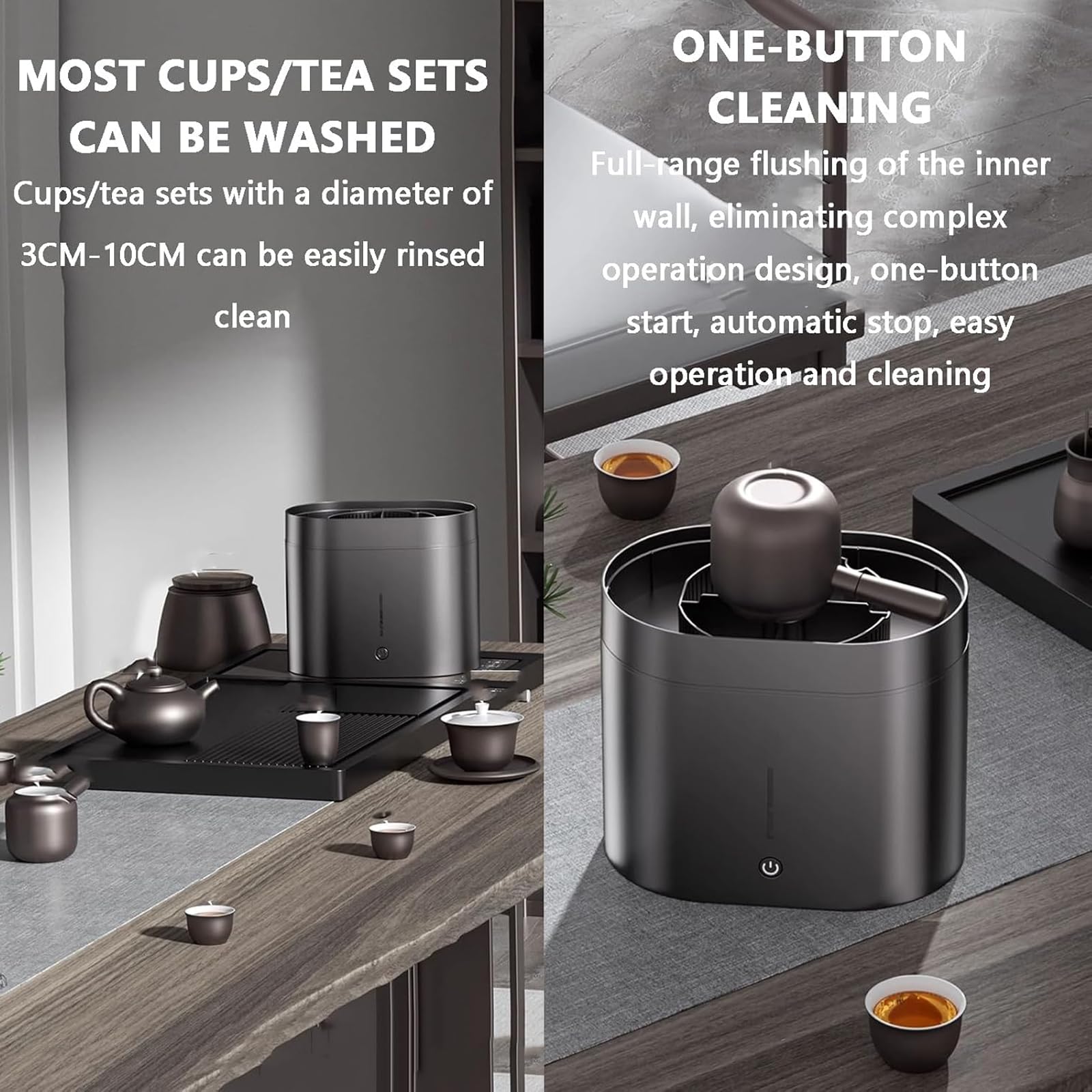 Lavavasos eléctrico de Alta presión, lavador de Tazas de té, aplicable a Tazas con un diámetro de 3-10 cm, Tanque de Agua de 1600 ml, para Bares, cafeterías, Botellas de Agua y Tazas de café