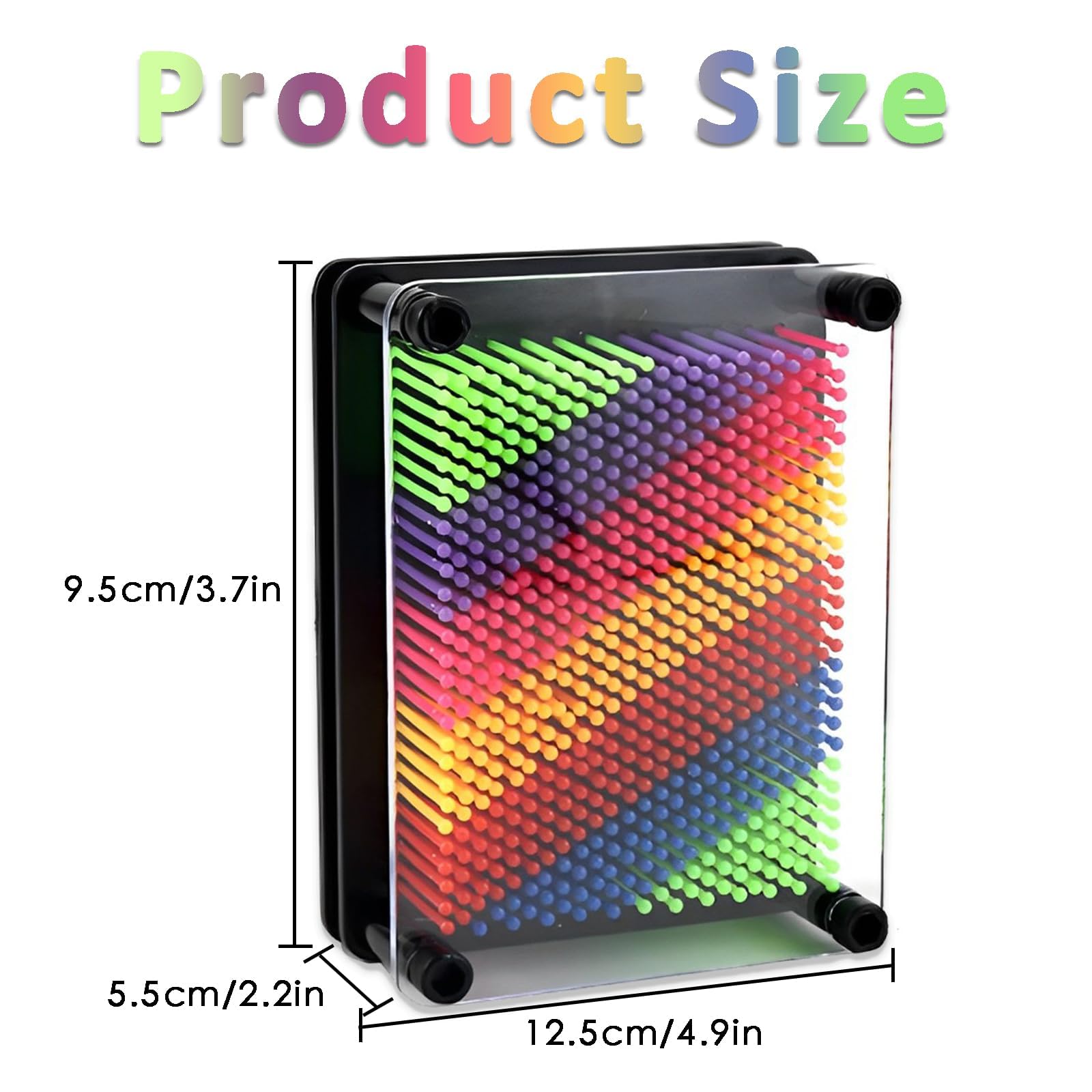 3D Pin Art Board: Create Amazing Sculptures with 500 Colorful Pins! Hands-On STEM Learning & Stress Relief Toy for Kids & Adults. Fun Home Office Desk Decoration & Great Gift Idea. - Image 2