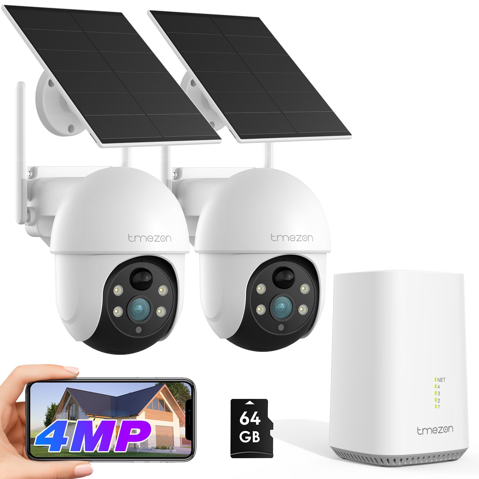 Amazon.com : TMEZON 2-Cam Security Camera Wireless Outdoor System