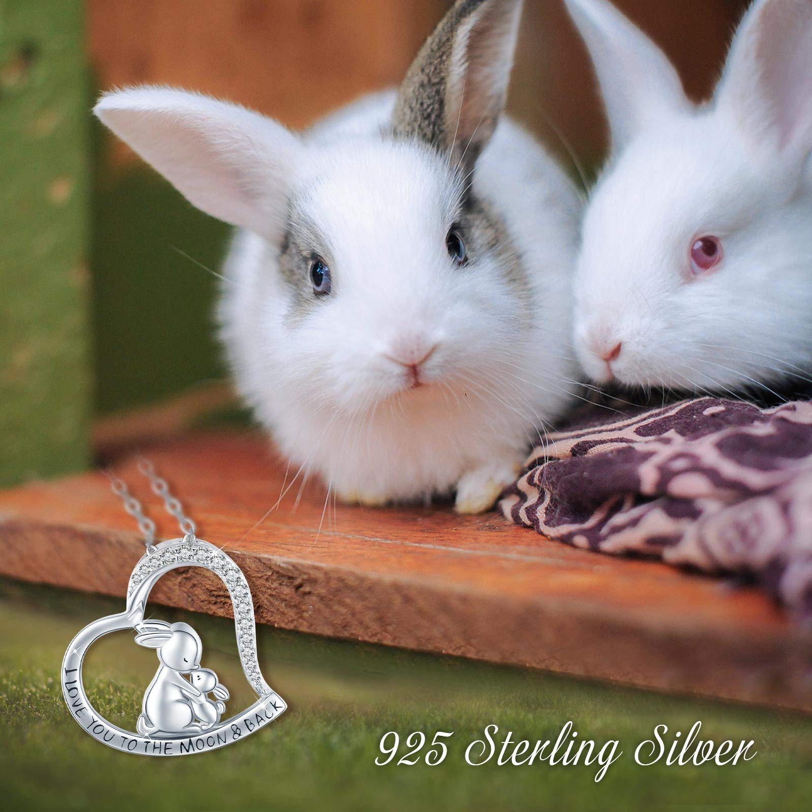 Tierkette für Damen, 925er Sterlingsilber, Tieranhänger-Halskette, Schmuckgeschenk für Frauen.