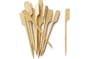 BLUE TOP 300Pcs Bamboo Paddle Picks