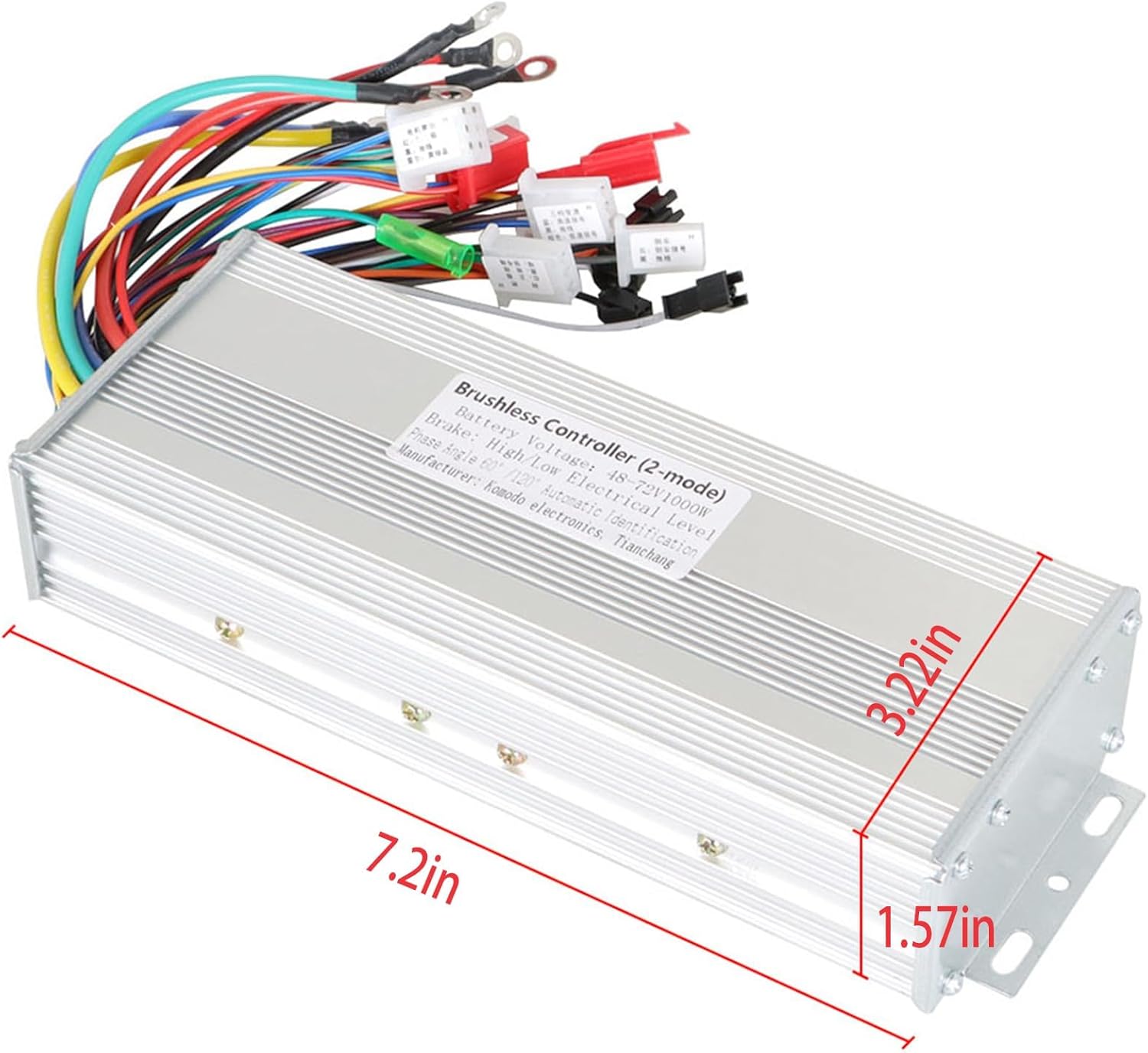 Silscvtt Brushless Motor Speed Controller 48-72V 1000W Scooter Controller DC Replacement for E-Bike Scooter Motor Controller Square Wave Controller