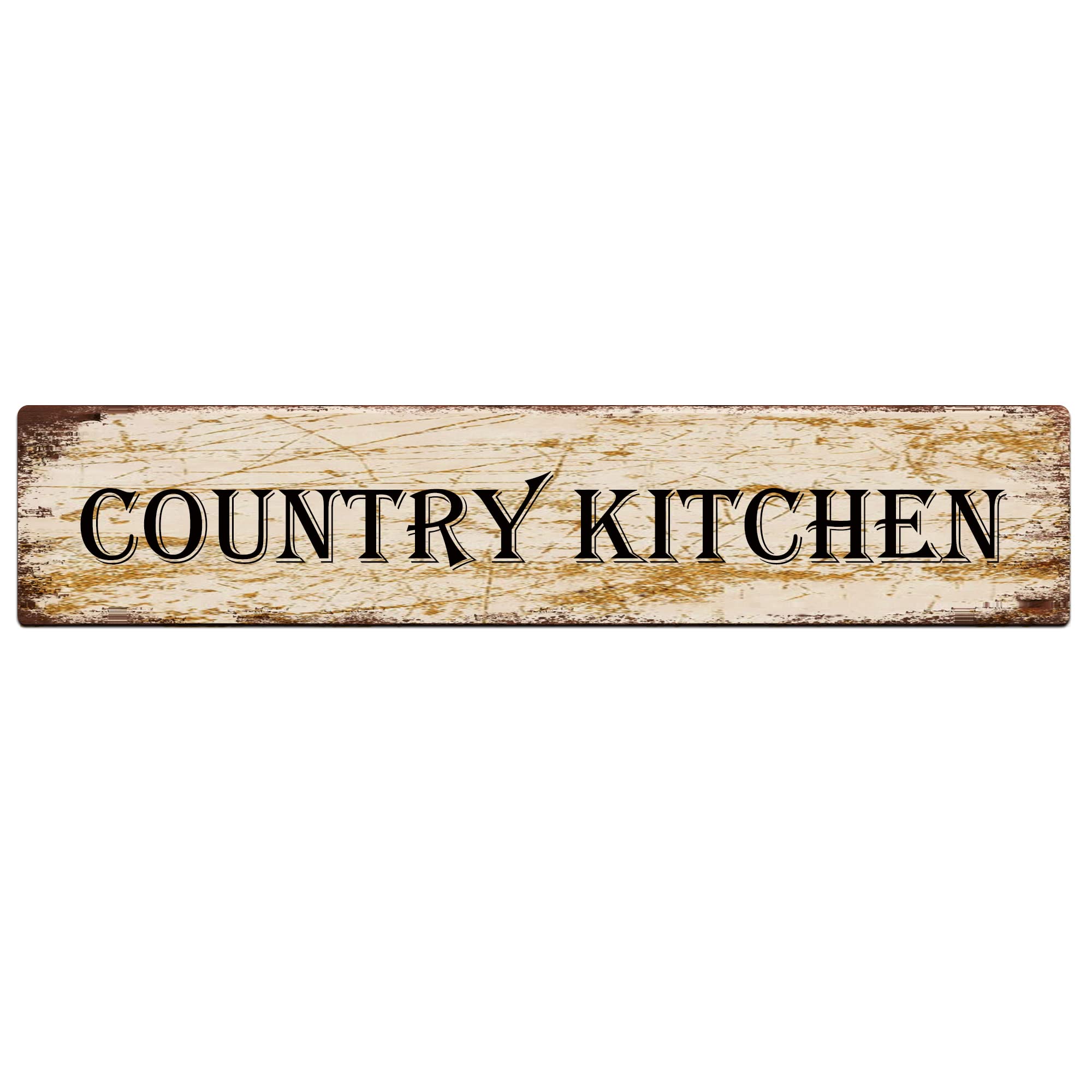 Country Kitchen Retro Tin Signs Aluminum Metal Sign for Kitchen Home Garden Wall Bar Cafe Decor 4x16 Inch