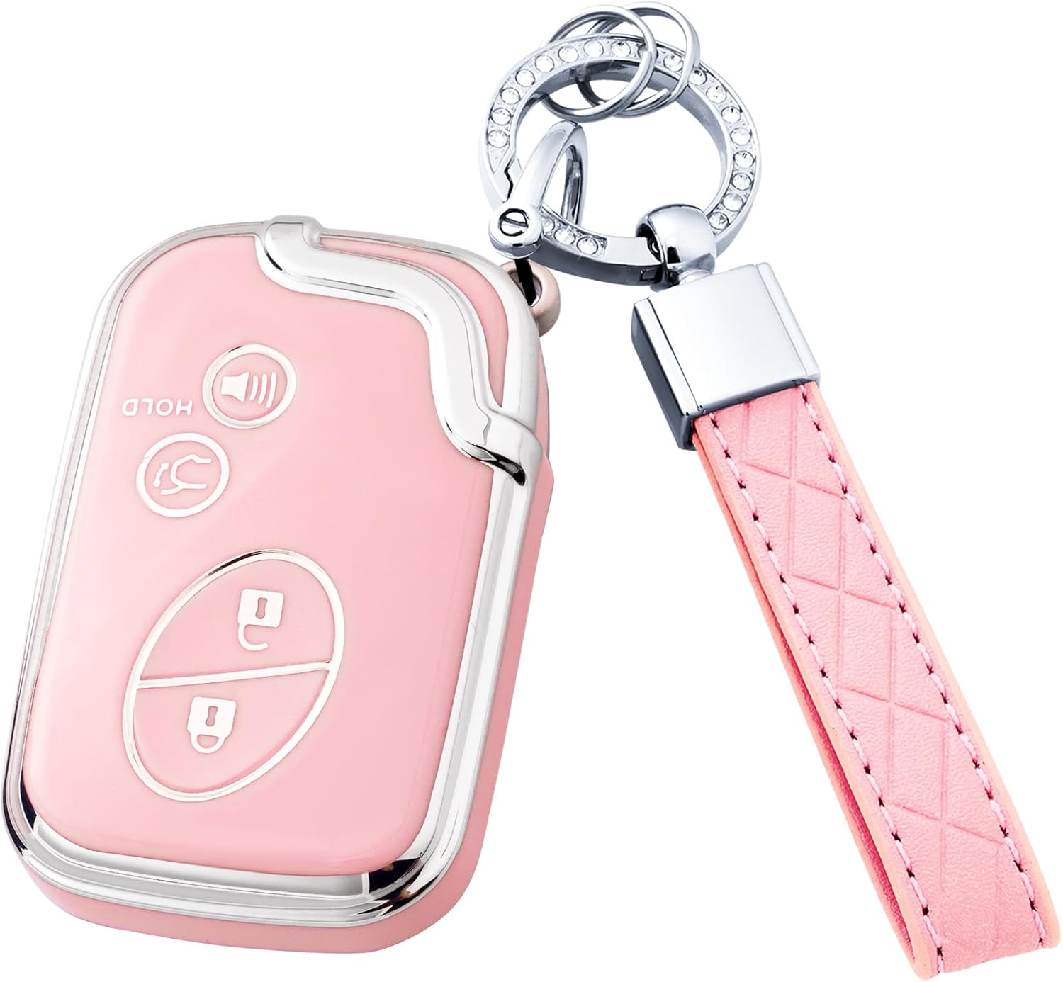 Key Fob Cover with Keychain for Lexus RX350 RX450 GX460 LX570 CT200h 2009-2015