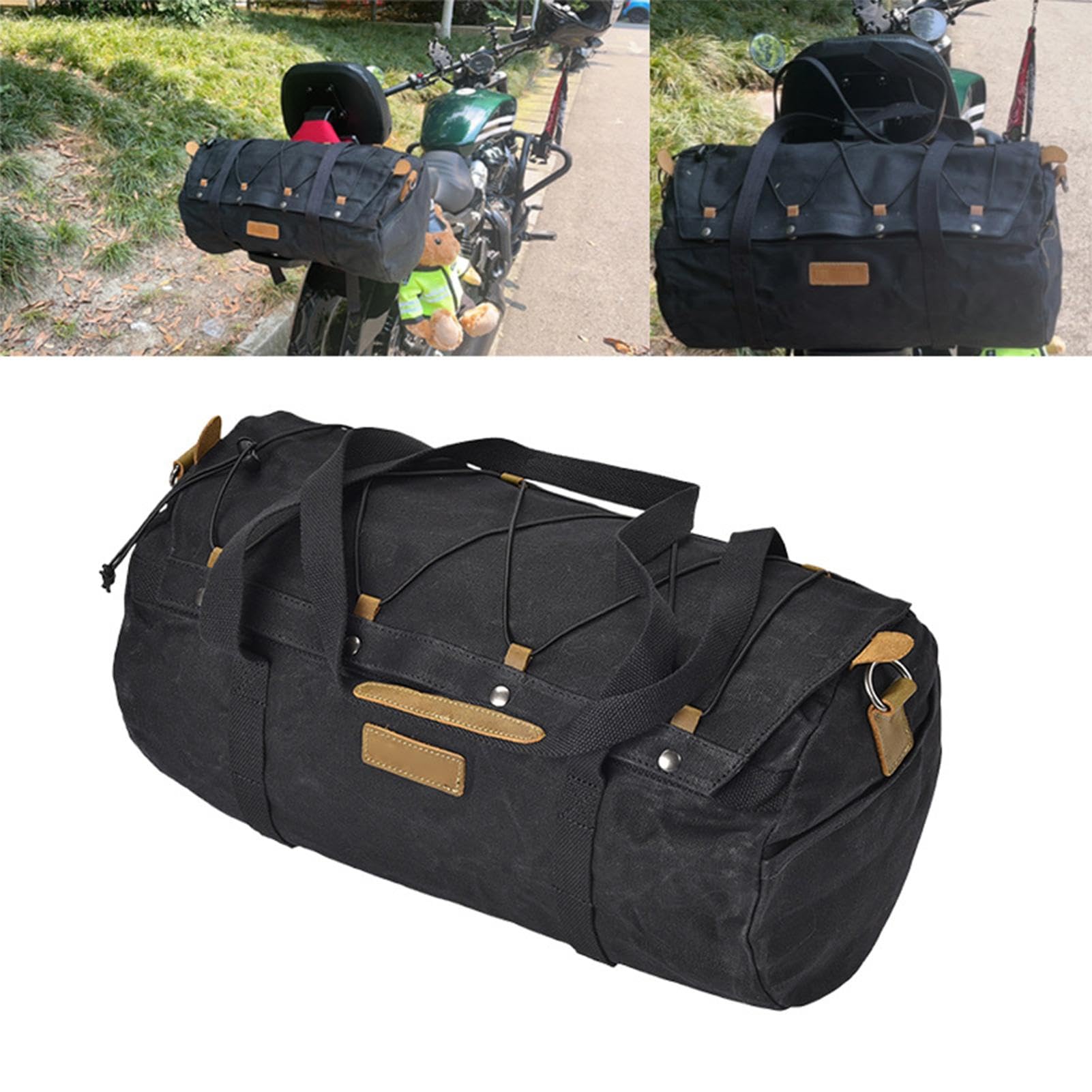 Borsa da viaggio in moto, borsa per bagagli in moto Backpack di stoccaggio | per cicli esterni impermeabili retrò con cerniera e fibbia per vari