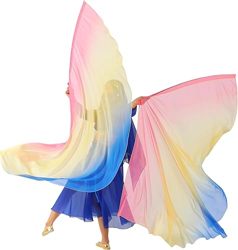 Vista 115 de MUNAFIE Worship Flags Set(2 Flags+2 Rods+1 Storage Bag) for Dance Church Flags for Worship Guard Flag Praise Dance Flags