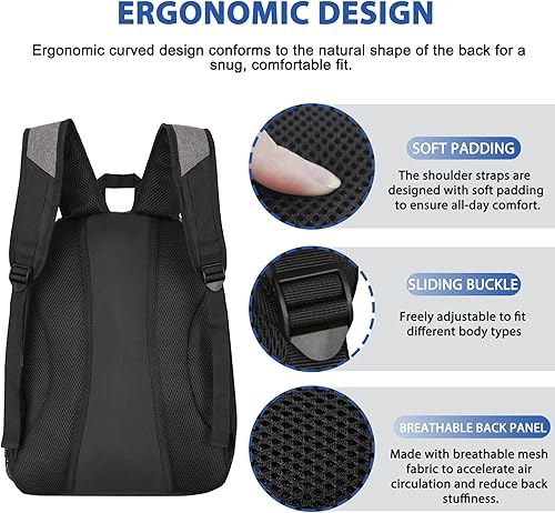 Miniatura 6 de LARIPOP Mochila de Fútbol, Bolsa de Fútbol con Soporte para Balón y Compartimento para Zapatos, Bolsas de Entrenamiento para Equipos Deportivos