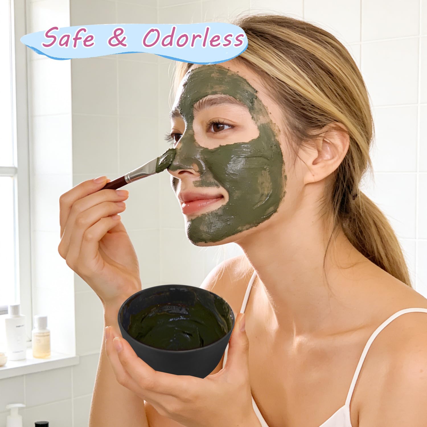 Black Silicone Mixing Bowls Facial Mask Serve Bowl Cosmetic Beauty Tool with Stirring Sticks for Skincare DIY Craft Home Salon - 12 Pcs