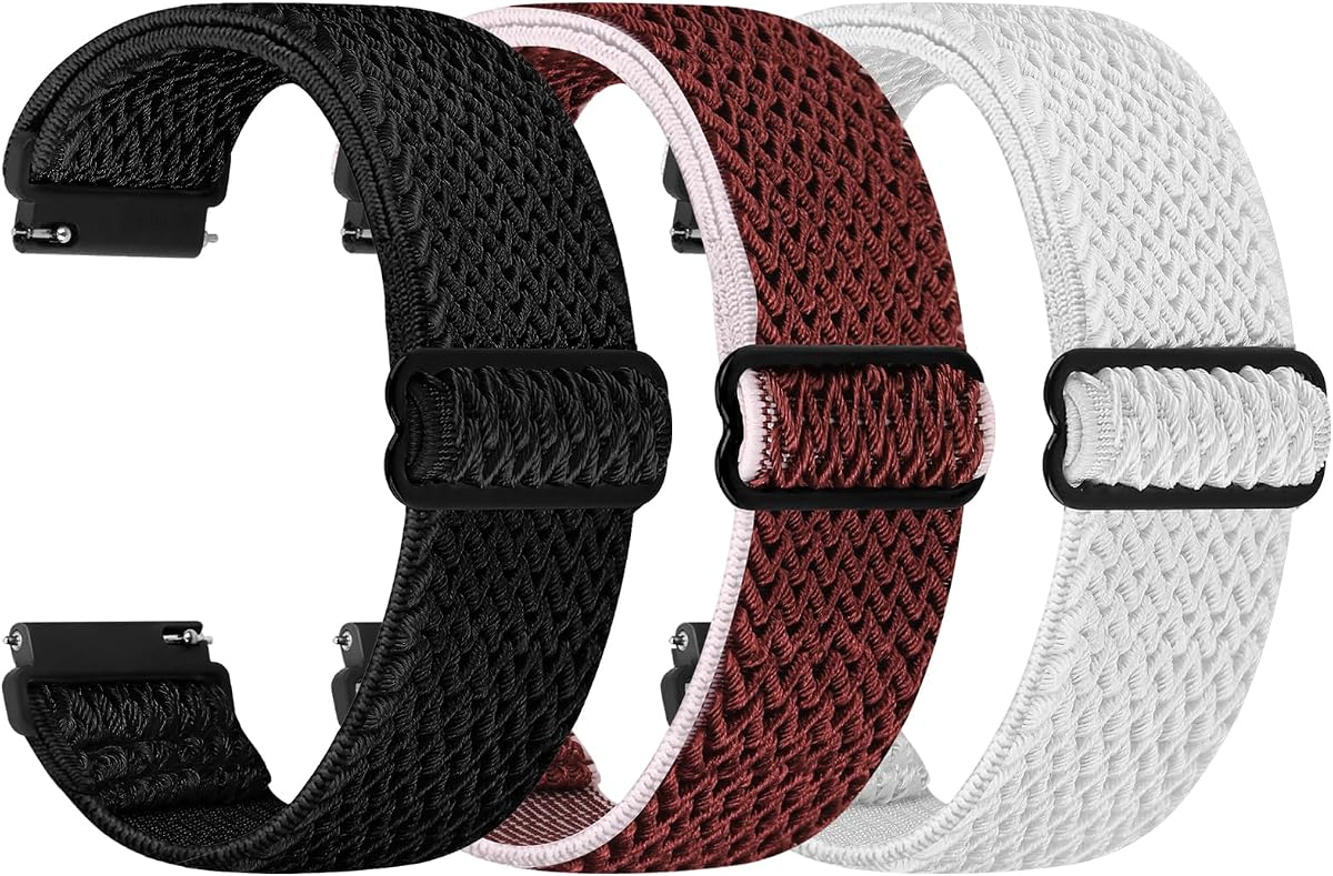 TumpCez Correa de reloj de liberación rápida – Elección de ancho: 0.709 in, 0.748 in, 0.787 in, 0.866 in, 0.945 in, correas de reloj de nailon elástico ajustable, pulsera de repuesto para hombres y mujeres