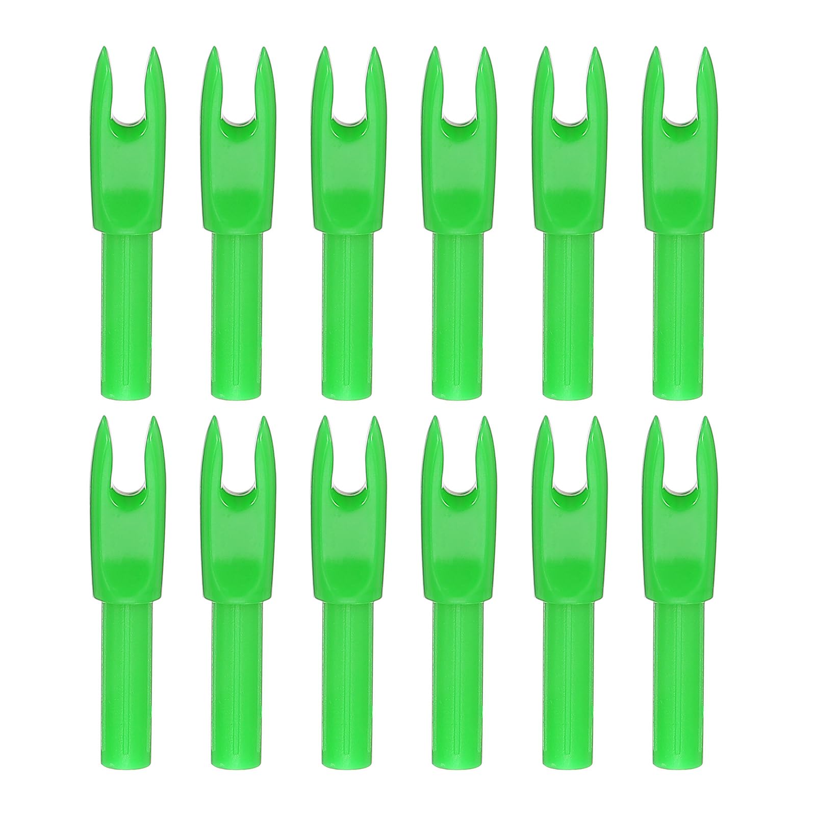 PATIKIL Flèches de Tir à l'arc Nocks 4.2mm, 12 Pcs Insert en Plastique Nock de Flèche de Remplacement pour La Chasse au Tir à l'arc Arc Composé Recurve, Vert