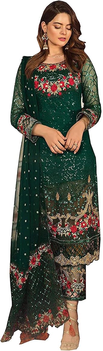 Pakistani Collection Wear Traditional Wear Salwar Kameez Trouser Pant Suits Ready to Wear Choice 2, 6 US Small Chest-38 Waist-34