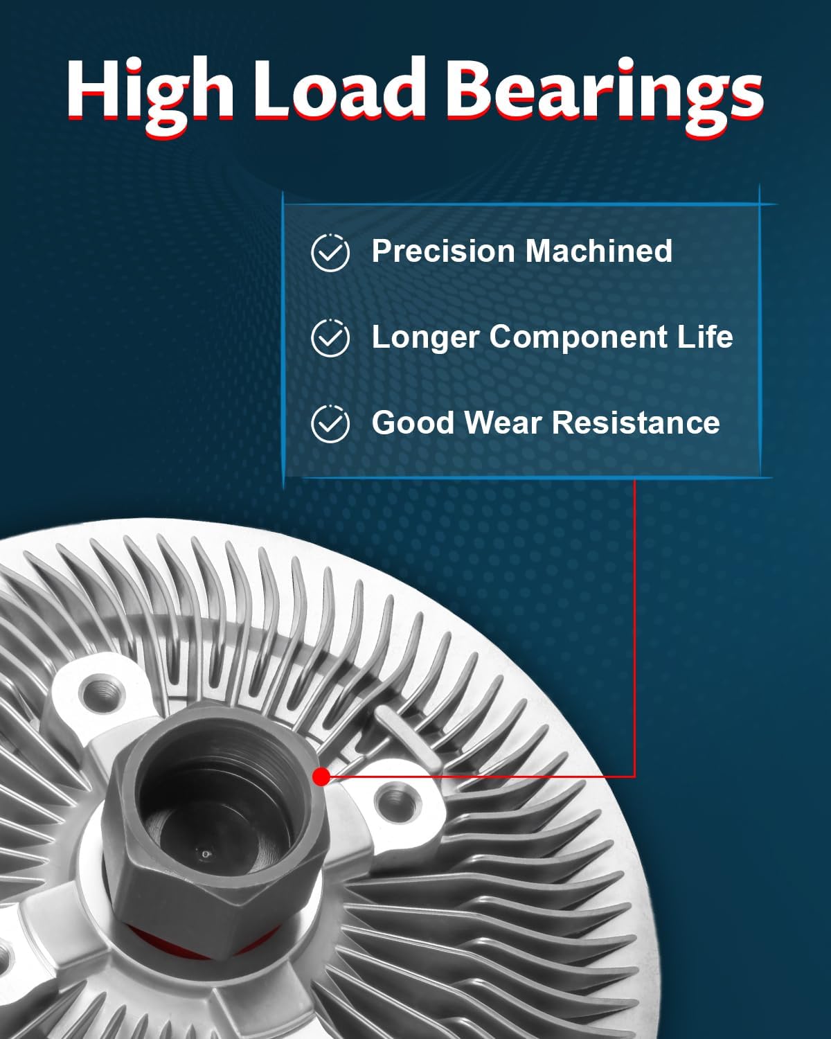 2781 Heavy Duty Thermal Fan Clutch for 1997-1999 Dodge Dakota, 1998-2003 Dodge Durango, 2003 Ram 1500/2500/3500 Van, Engine Cooling Fan Clutch OE Direct Replacement