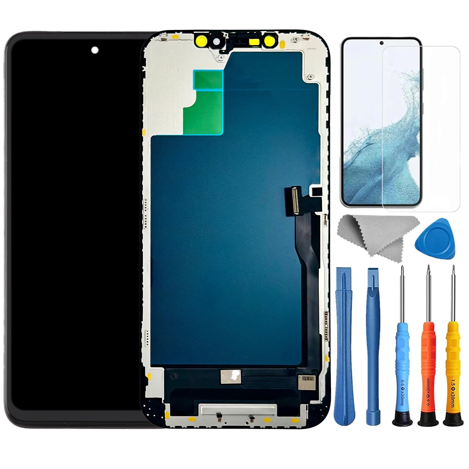 Wincgycg for iPhone 12 ProMax Screen Replacement for iPhone 12 ProMax Screen Replacement with Frame for iPhone 12 ProMax A2342 A2410 A2412 A2411 LCD Display digitizer Touch Screen Assembly Black