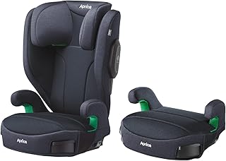 Aprica(アップリカ) ジュニアシート ブースターシート シートベルト固定 ライドクルー AB 3歳半頃~12歳頃まで R129適合 カップホルダー付 背もたれ取り外し可 (ネイビー) 【2025年モデル】 2216397