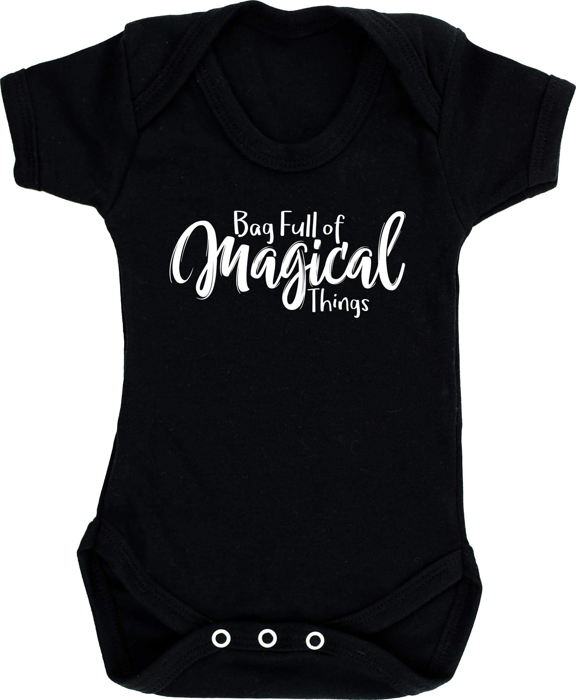 Hippowarehouse Bag full of magical things baby vest bodysuit (short sleeve) boys girls