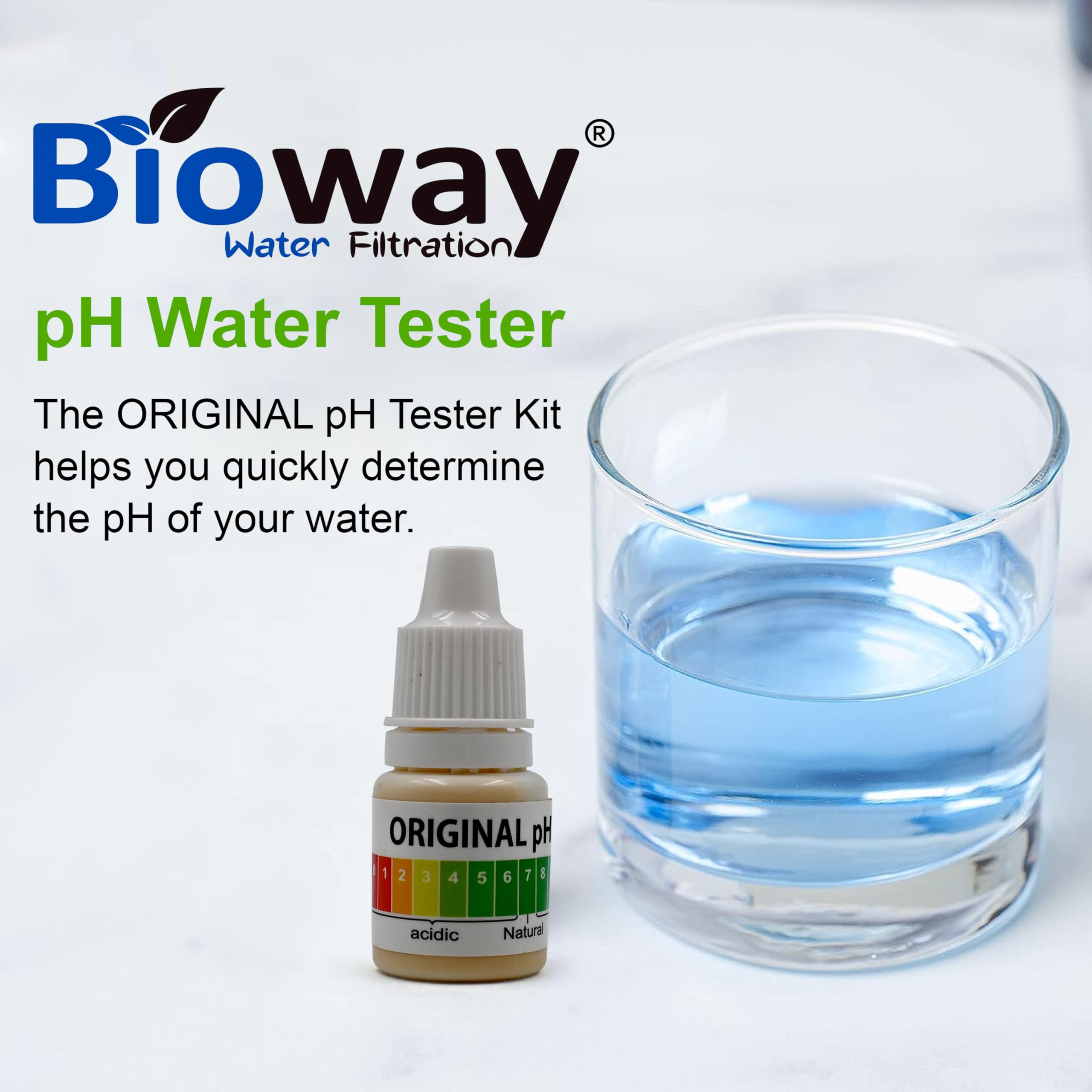 BIOWAY pH Drop for pH Testing and Alkaline level, with Drop test for Alkaline for pH Water Testing with pH Color Chart, pH Test Kit, Litmus liquid universal Indicator 3