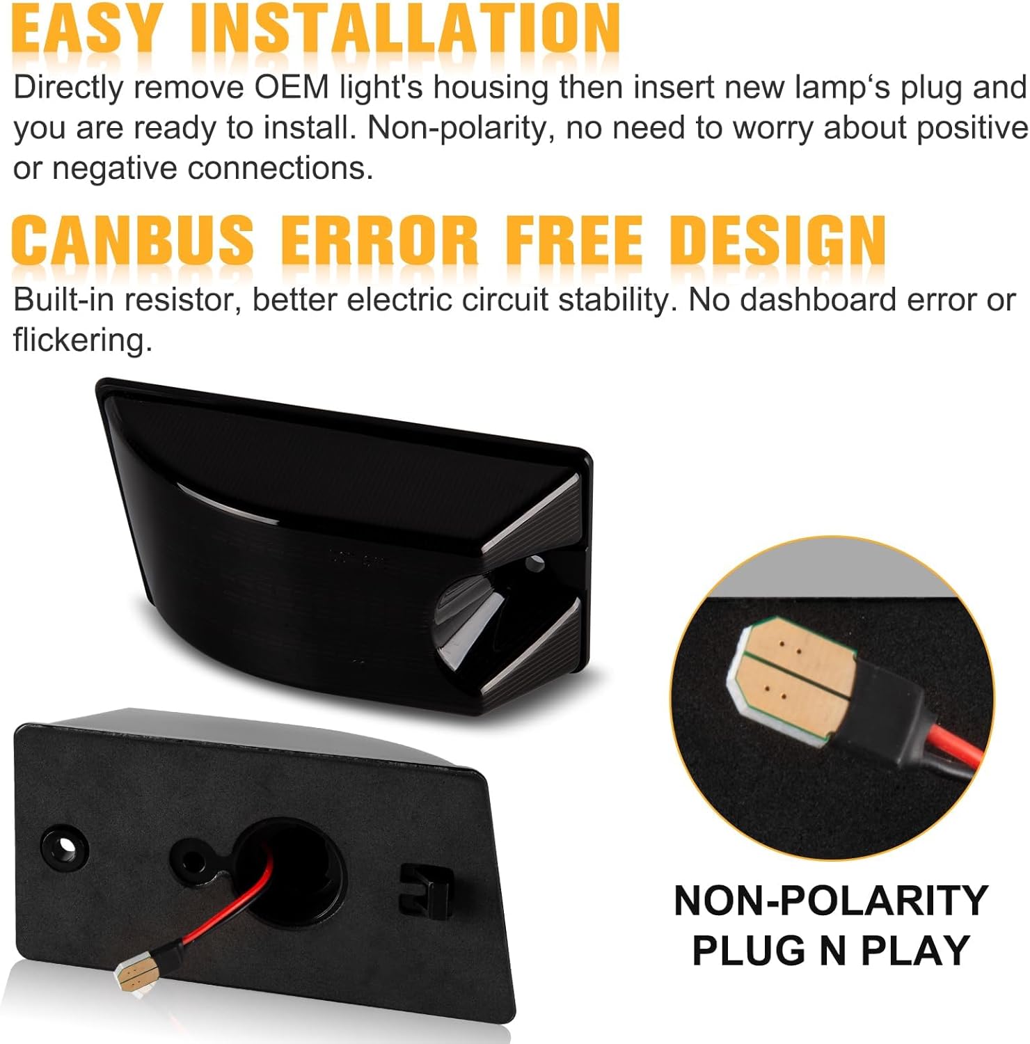 Gempro LED Cab Roof Marker Lights Top Clearance Running Lights Kits Compatible with 2003-2009 Hummer H2 SUT Smoked Lens, Front Amber Rear Red 10PCS,Turn Signal Lights