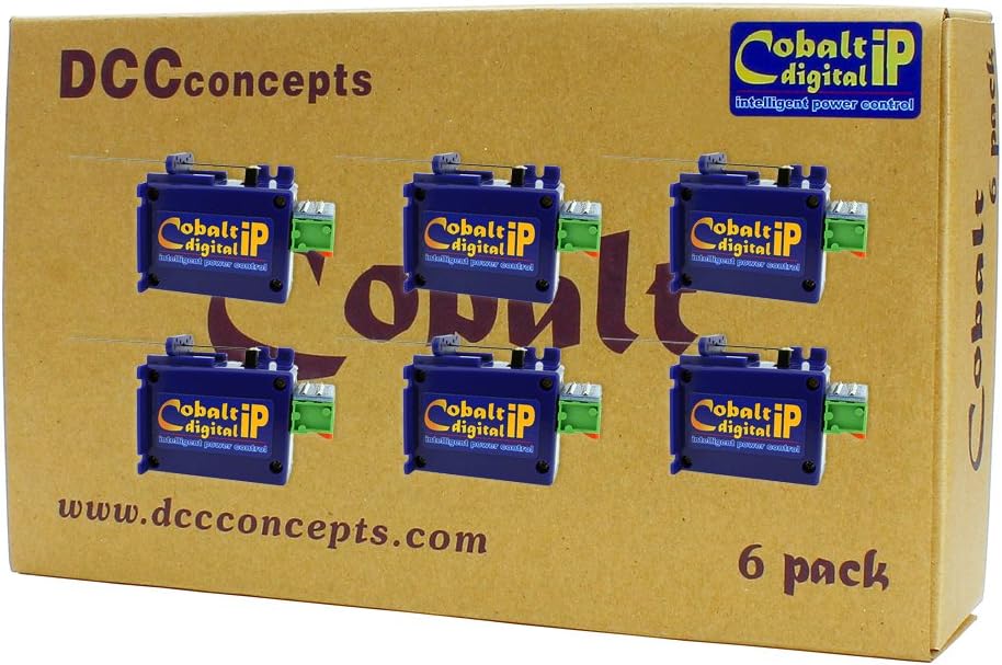 DCC ConceptsDCP-CB6DIP COBALT ip Slow Action Digital Point Motor (6 Pack)