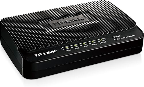 TP-LINK TD-8817 ADSL2+ Modem, 1 RJ45, 1 USB Port, Bridge Mode, NAT Router, Annex