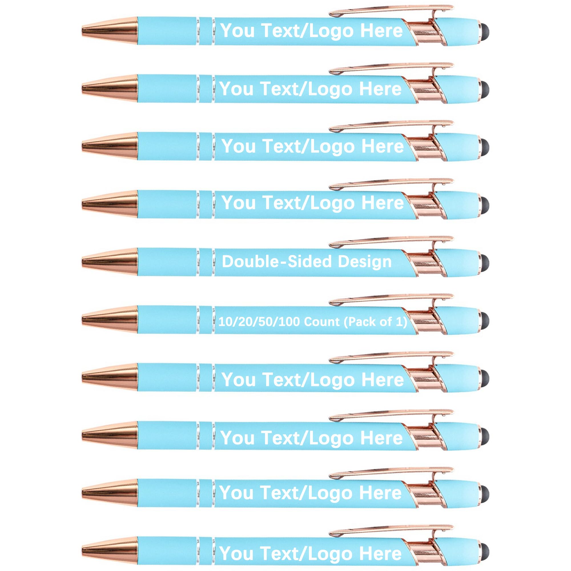 Personalised Gel Ink Rollerball Pens Bulk, Retractable Ballpoint Pens, Customised Laser Engraved Stylus with Name,Text,Logo Metal Ballpoint Pen Gift for Office Business School