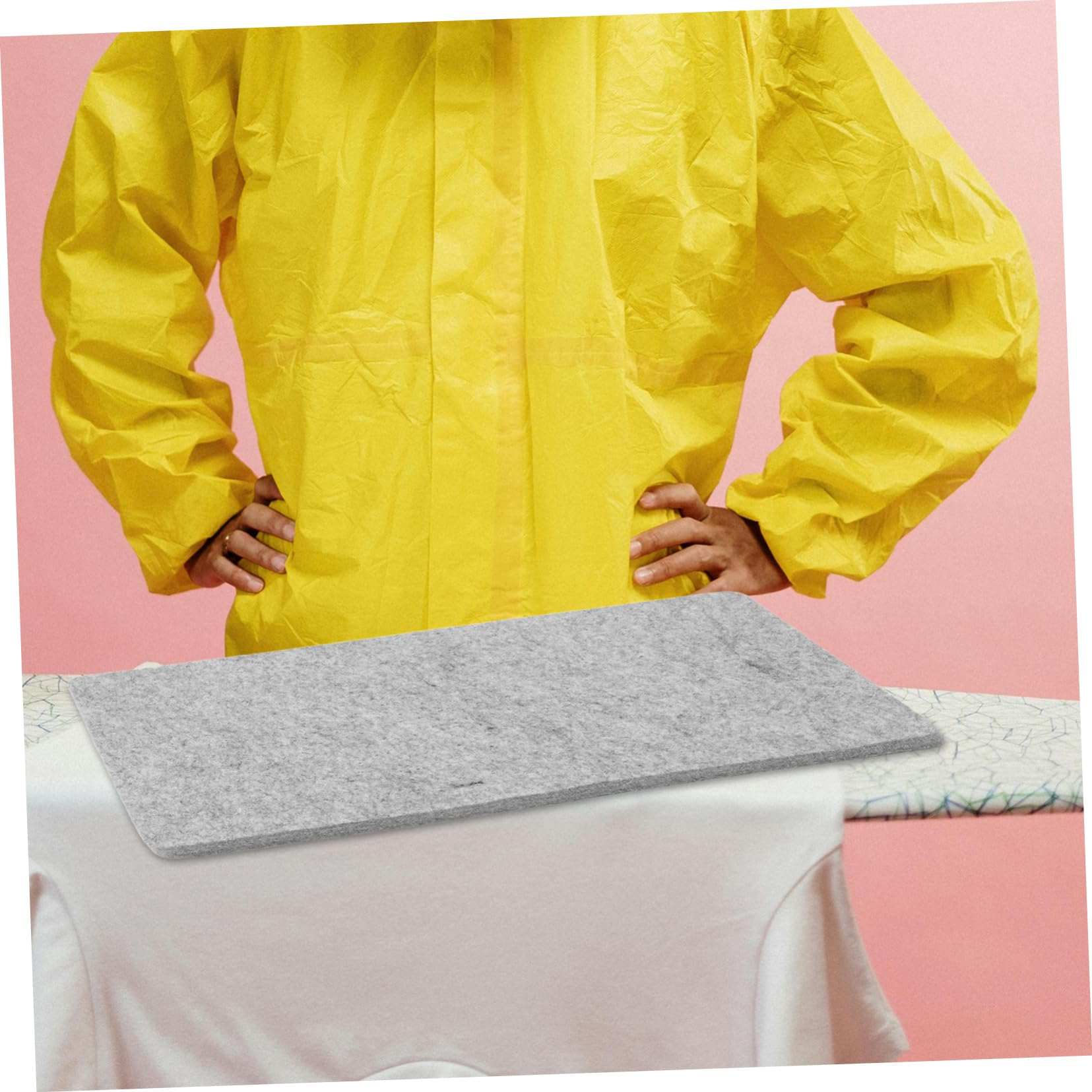 Filz Bügelmatte aus Wolle, 12x18 Zoll, für Kleidung | Leichtgrau, zum Quilten für Trockenreinigung, Weich und Schützend, Robust Verarbeitet