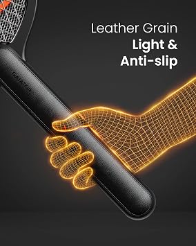 GAIATOP Electric Fly Swatter, 3800V Battery Powered Handheld Fly Zapper, 3-Layer Protection Grid Bug Zapper Racket for Home Bedroom Kitchen Office Backyard Patio Indoor Outdoor