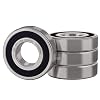XiKe 4 Pcs 6307-2RS Double Rubber Seal Bearings 35x80x21mm, Pre-Lubricated and Stable Performance and Cost Effective, Deep Groove Ball Bearings