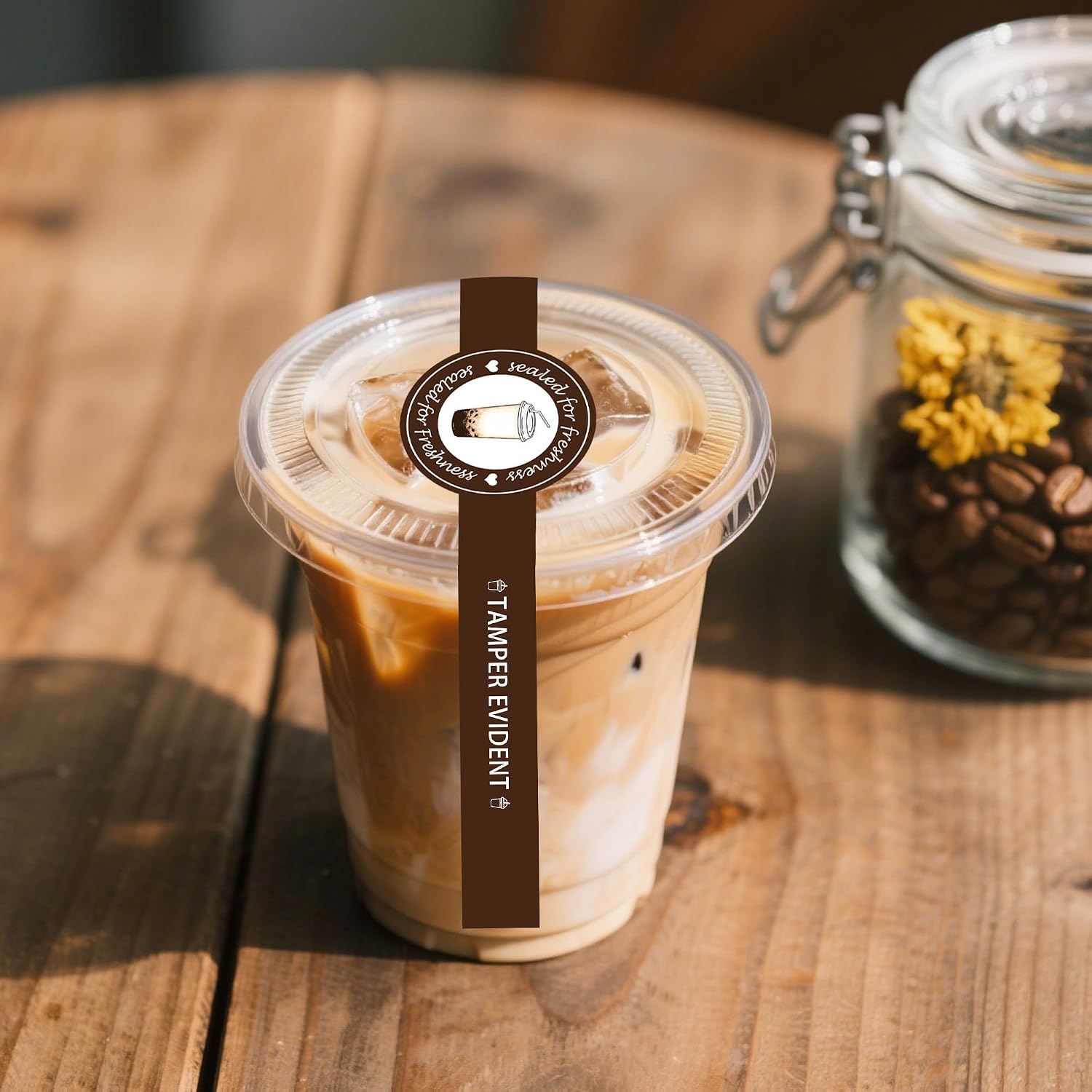 500Pcs Safe Secure Tamper Evident Seals Stickers for Drink Lids 1 x 9 Inch-Tamper Proof Stickers Food Delivery Sticker Sealed for Freshness Labels Drink Food Seals
