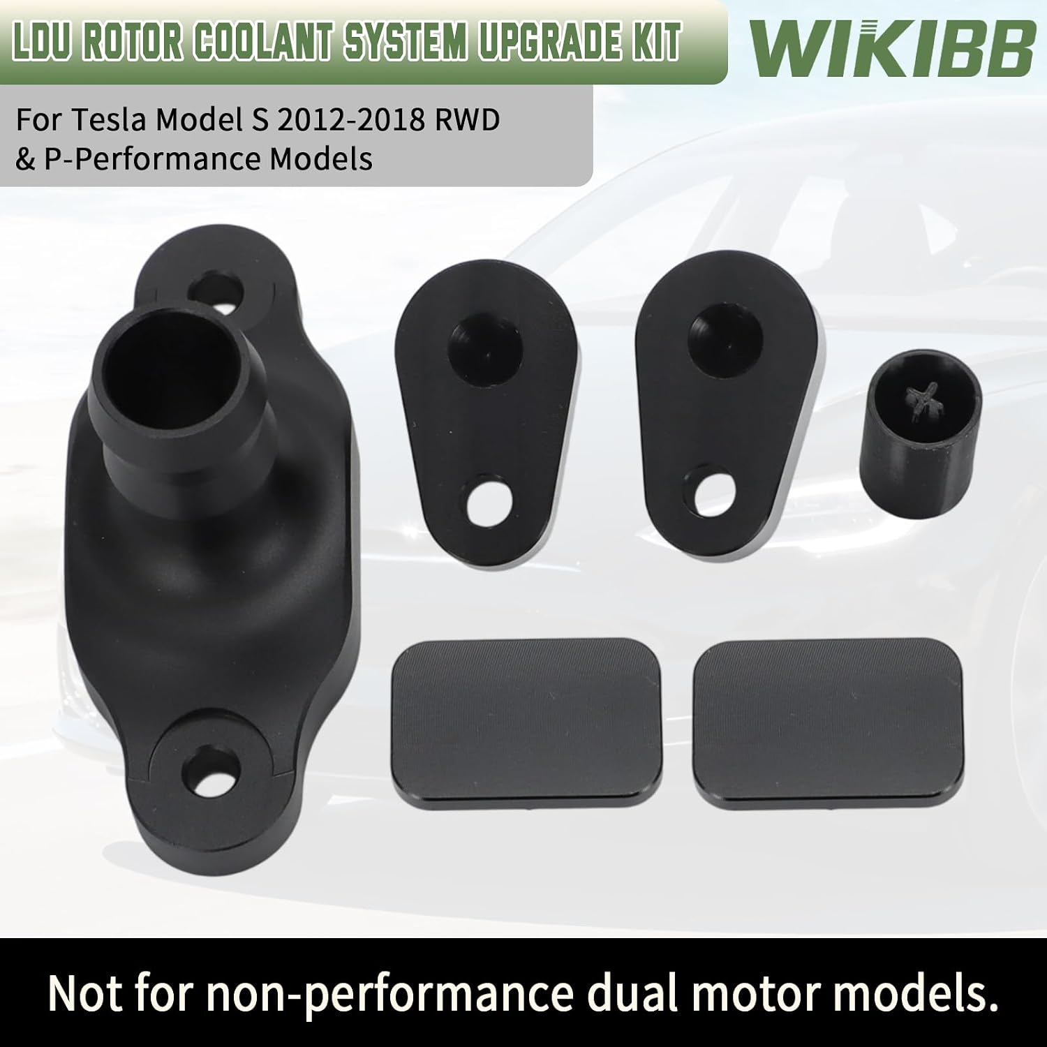 LDU Rotor Coolant Port Upgrade Kit for Tesla Model S 2012-2018 - Billet Aluminum Replacement, Fix Coolant Leak & Improve Cooling for Large Drive Unit