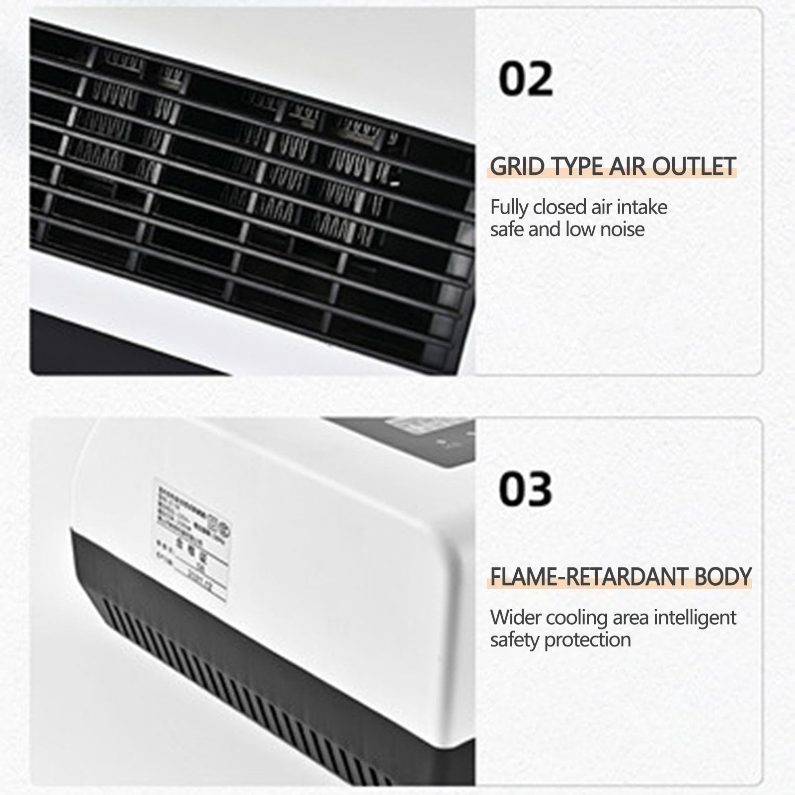 Tragbare Klimaanlage für Kühlung und Heizung, komfortables ganzjähriges Zubehör für Zuhause, modernes Design-Element für die Luftzirkulation, platzsparend, ohne Bohren