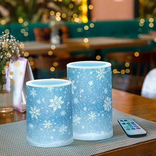 Vista 187 de Velas parpadeantes sin llama, velas LED moradas de mariposa lavanda con temporizador remoto, juego de 2 velas a pilas para San Valentín, boda