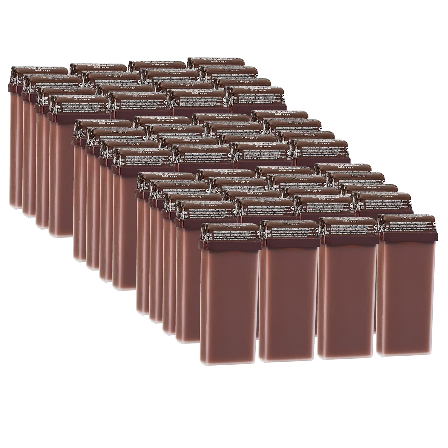 Beauty Image - Cera Depilatoria Roll-on 100 ml Chocowax - Pack 52 Cartuchos (Resinas 100% Españolas)